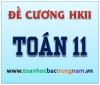 Toán 11 - Đề cương ôn tập HKII năm học 2019-2020