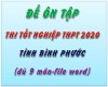 Bộ đề ôn thi tốt nghiệp THPT 2020 - Tỉnh Bình Phước (File word 9 môn)