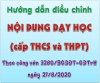 Hướng dẫn thực hiện điều chỉnh nội dung dạy học năm 2020-2021