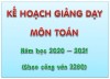 Kế hoạch giảng dạy môn Toán theo công văn 3280 và 5512 (35 tuần)
