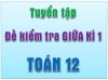Toán 12 - Đề kiểm tra GK1 - Số 102