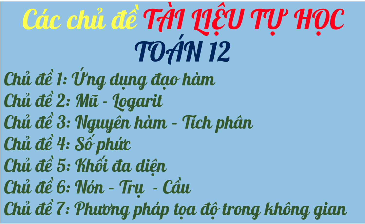 CHU DE 12