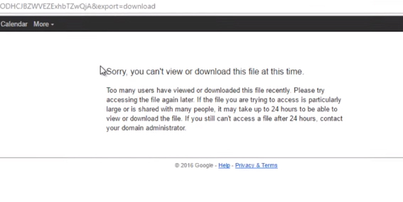 Googe Drive file gioi han loi
