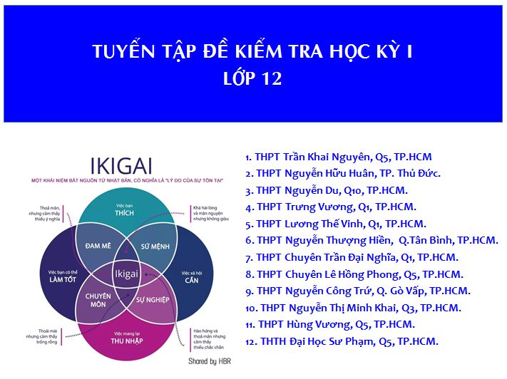 [WORD] Tuyển tập đề kiểm tra học kỳ 1 Toán 12 một số trường THPT tại TP Hồ Chí Minh