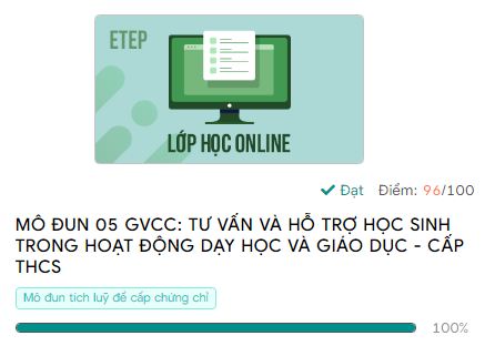 Mô đun 5 - Tư vấn và hỗ trợ học sinh trong hoạt động dạy học và giáo dục
