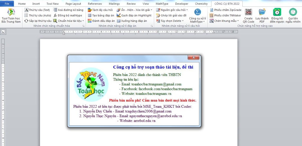 Tool BTN 2022 - Phiên bản 1.0