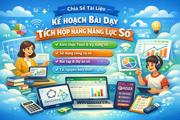 Kế hoạch bài dạy Toán sách Kết nối tri thức 10-11-12 có tích hợp Năng lực số